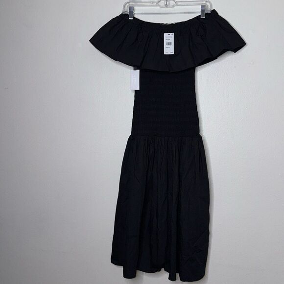 ASTR Shirred Off Shoulder Ruffle Dress Black Size XS - Picture 5 of 13